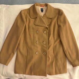 GAP Women's Camel Pea Coat Size XL